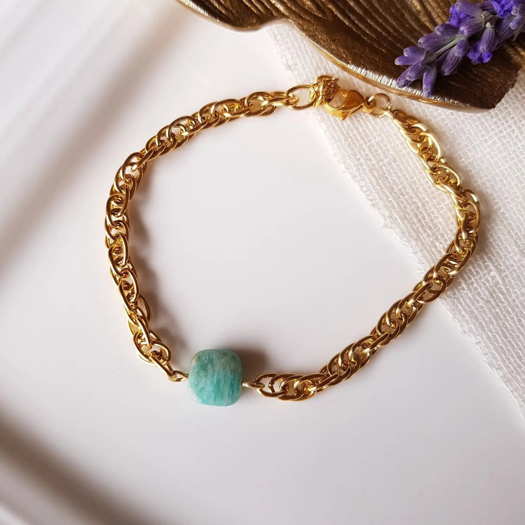 Bracelet Bohème l Pierres au choix bijoux Ginandger 