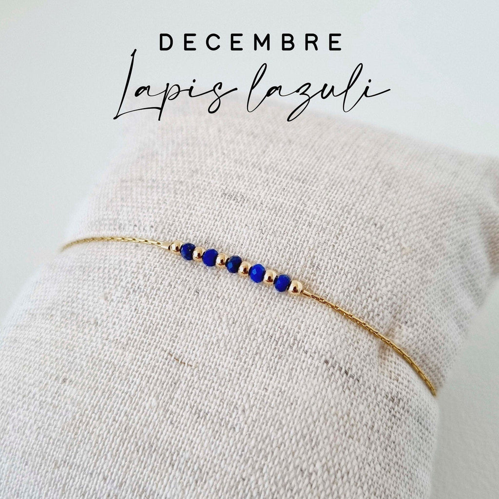 Bracelet pierre de naissance | Bracelet Saint Valentin Bracelets A mes copines Décembre - Lapis Lazuli 