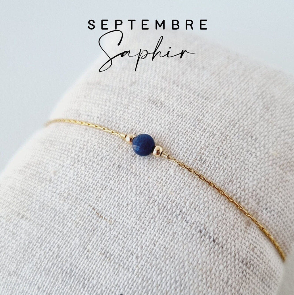 Bracelet pierre de naissance | Bracelet Saint Valentin Bracelets A mes copines Septembre - Saphir 