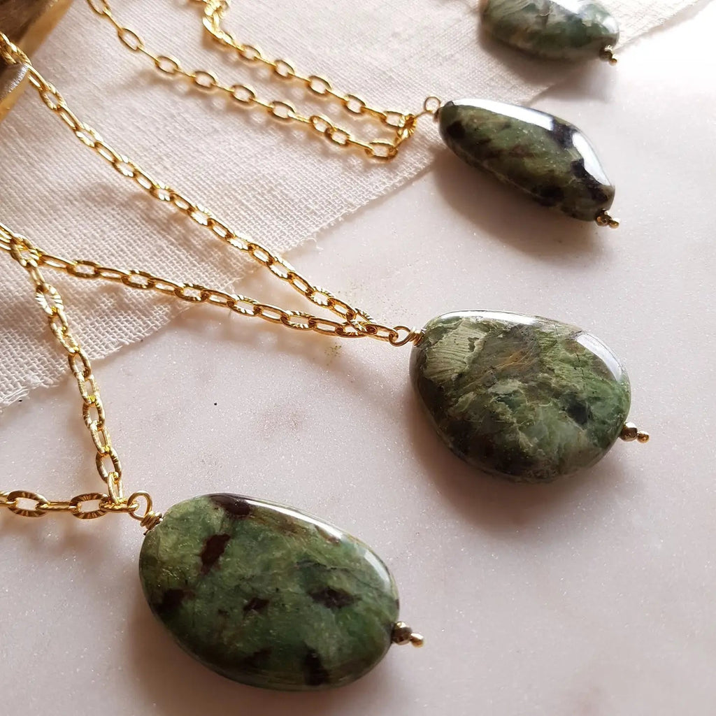 Collier Jade verte bijoux Ginandger 